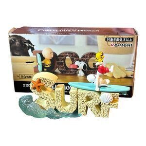 Peanuts Re-Ment Snoopy Collection of Words 3 Toy "SURF" Charlie Brown Woodstock
